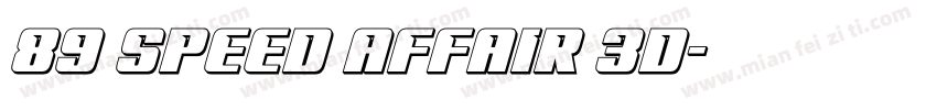89 Speed Affair 3D字体转换